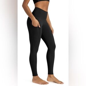 ODODOS Women's High Waisted Yoga Leggings with Pockets, Tummy Control